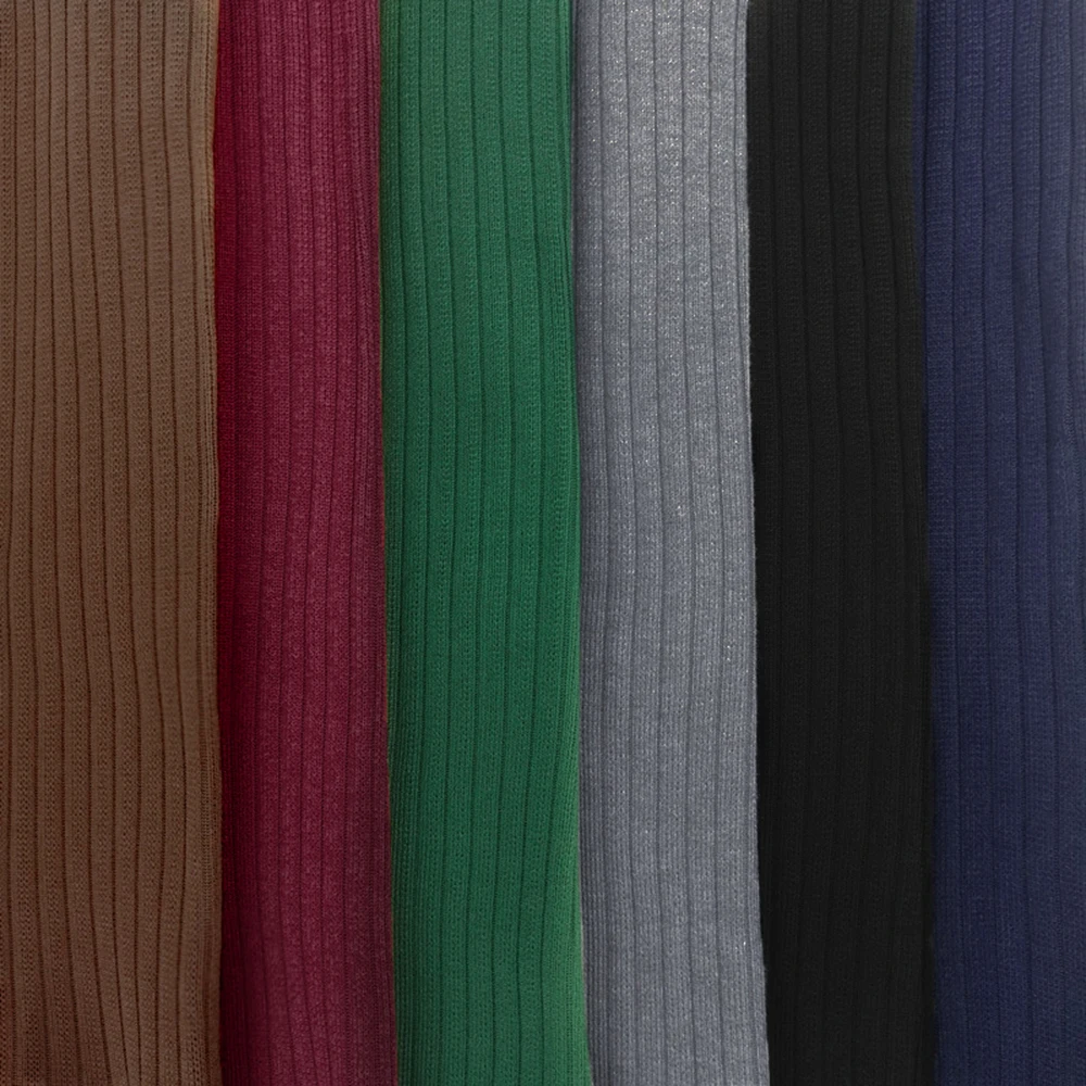CALOFE 60-80 см женские юбки с эластичными лентами Новая Осенняя зимняя теплая трикотажная прямая юбка в рубчик средней длины черная юбка
