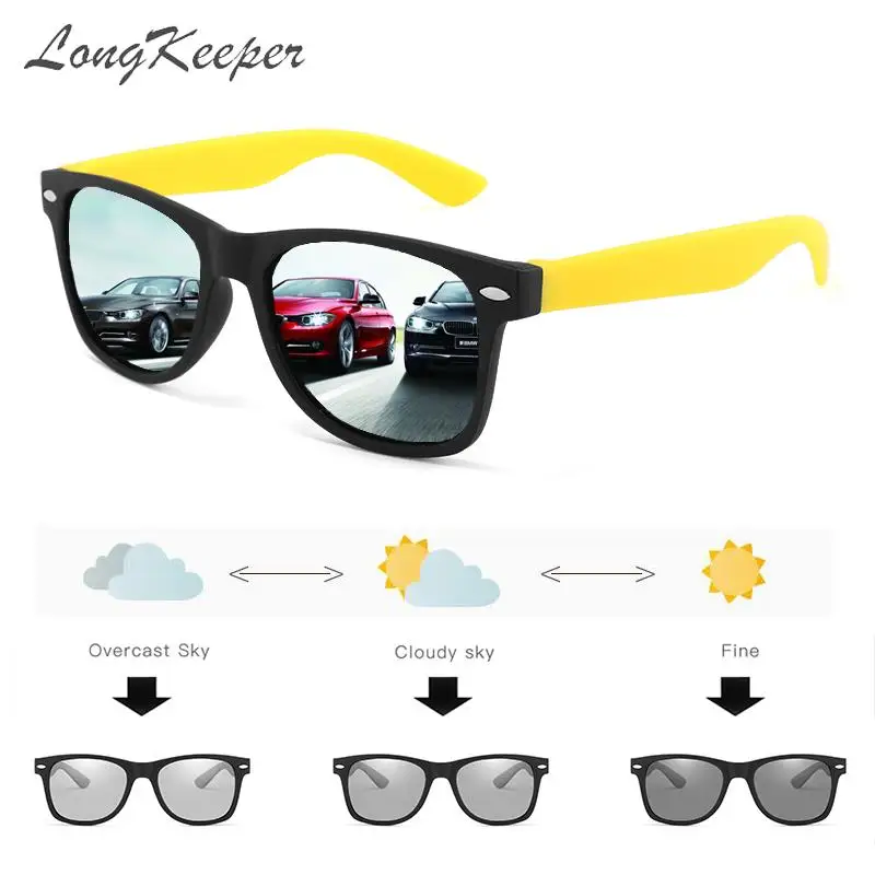 

LongKeeper Brand Designer Unisex Sunglasses Polarized Photochromic Lens Vintage Sun Glasses For Men/Women UV400