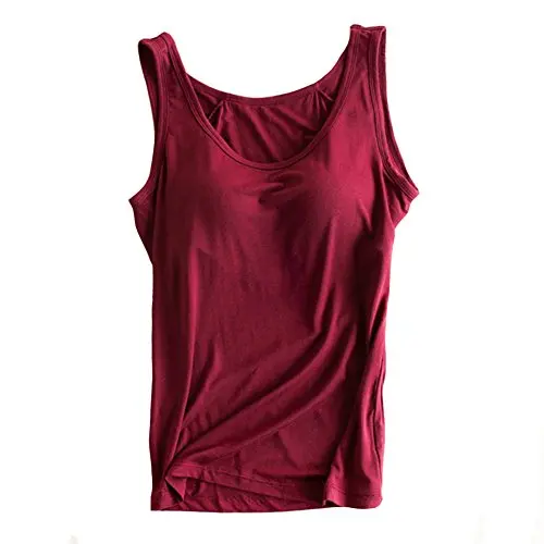 Wide Strap Wine red Бюстгальтер, мягкое нижнее белье, активная сорочка женская, Модальная, майка для тренировок, яркие цвета, пижама, рубашка со встроенным, открытый бюстгальтер - Цвет: Wide Strap Wine red