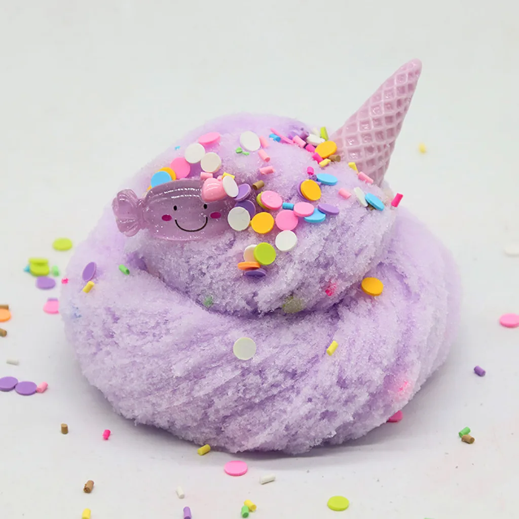 Cotton Candy Cloud Ice Creamcone Slime Swirl Scented-Clay Toys Decompression educational toys for children #A