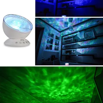 

Remote Control Hypnotic Ocean Projection Light Creative Colorful Sound USB Charging Flash Rotating Ocean Projector