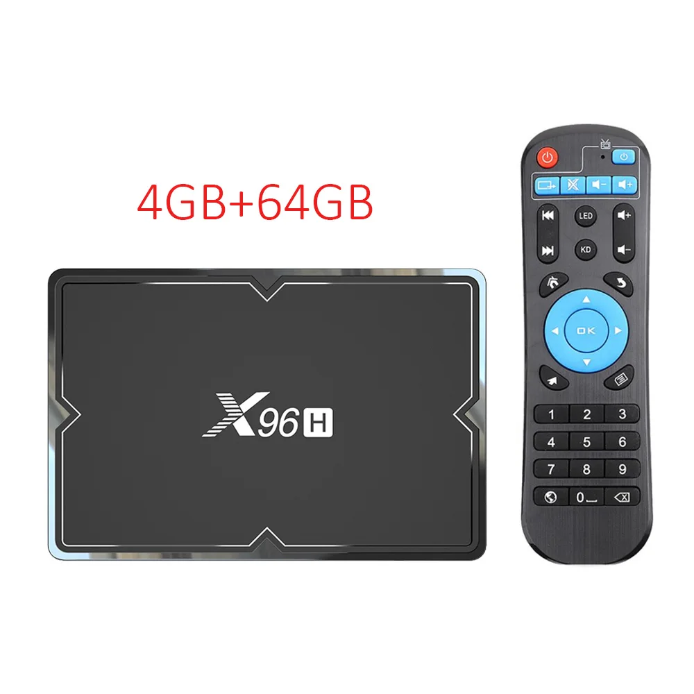 4G64G X96H Allwinner H603 Smart tv Box Android 9,0 4 ГБ 32 ГБ 64 Гб медиаплеер 4K Netflix Youtube потоковая смарт-ТВ коробка - Цвет: 4G64G