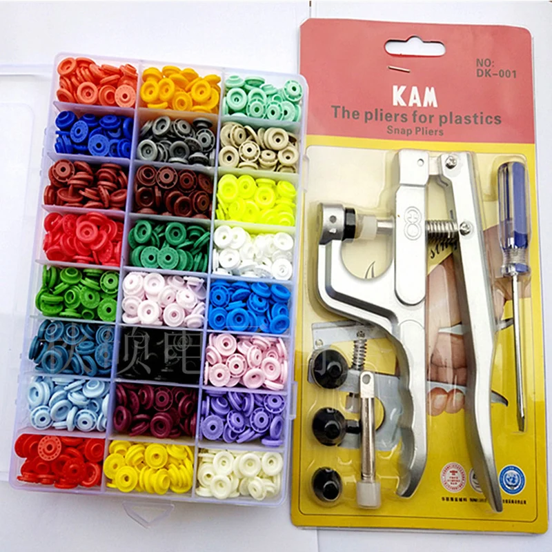 

Plastic Snap Button Studs Fasteners with Press Pliers Punching Tools for DIY Making Repair Clothes LAD-sale