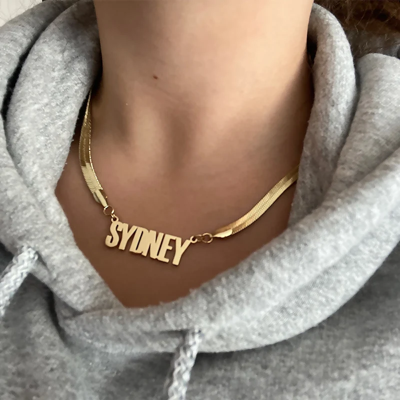 Customized Name Necklace Custom Snake 