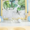 6PC 25ml 30ml 40ml 50ml 60ml 70ml 80ml 90ml Mini Glass Clear Bottle With Silver Screw Aluminum Cap Food Container Jars Vials 5