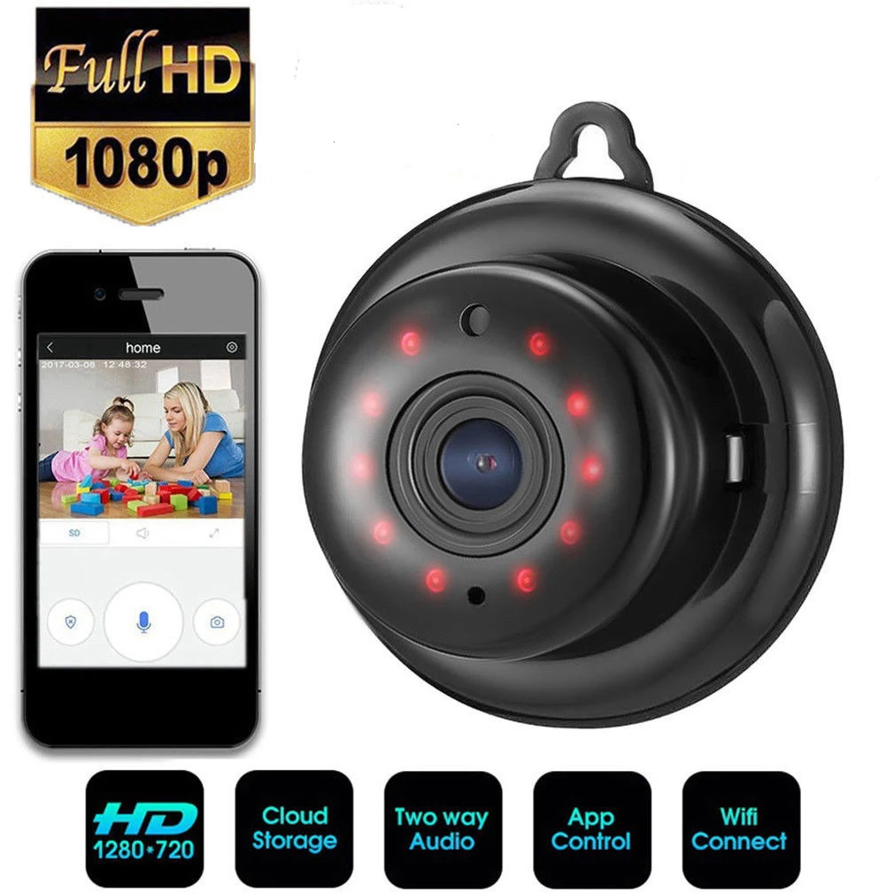

1080P Full HD Cloud Wireless IP Camera Two Way Audio Network WiFi Mini Smart Camera Night Vision CCTV Surveillance Baby Monitor