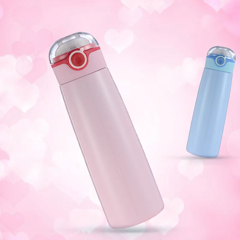 

Creative Casual Bounce Cup Fashion Small Fresh Simple Insulated Stainless Steel Bottle Cute Goddess Portable Glass