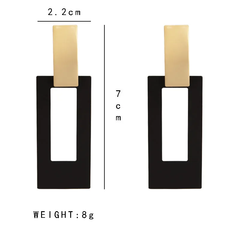 Dangle Earrings Fashion Square Dangle Drop Geometric Earrings for Women