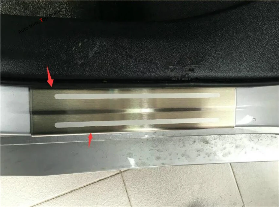 Yimaautotrims Внутренний порог протектор педали Накладка подходит для Toyota Prius Prime PHV нержавеющая сталь