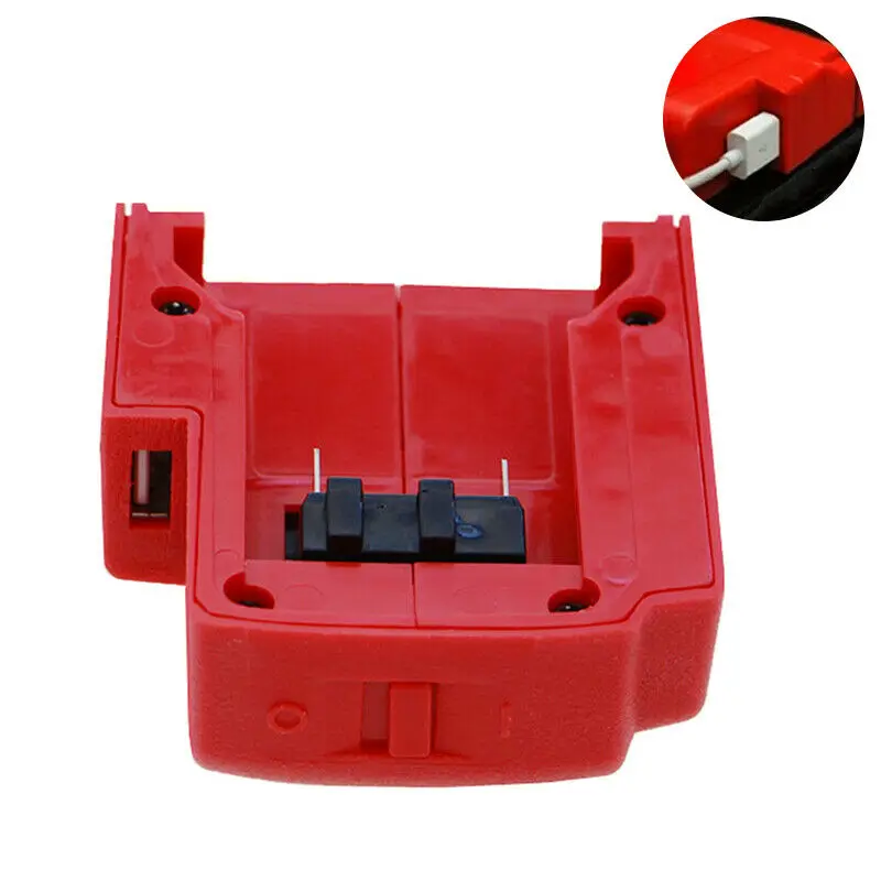 

USB Ports Battery Charger Adapter Converter Portable Accessories for Milwaukee M18 ALI88