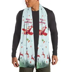 Hot New Christmas Style Printing Women Soft Scarf Shawl Winter Thick Scarf Shawl Cape Scarfs For Women Stylish Santa Gift Custom