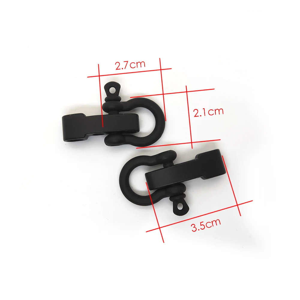 Paracord Bracelet Accessories 2pcs Alloy Adjustable O Shape Anchor Shackle