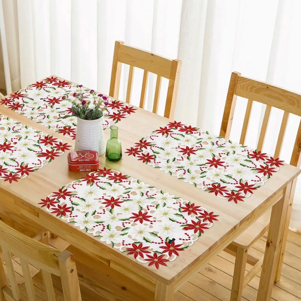 OurWarm Christmas Table Cover Rectangular Tablecloth Snowman New Year Table Cloth for Restaurant Kitchen Dining Home Decoration