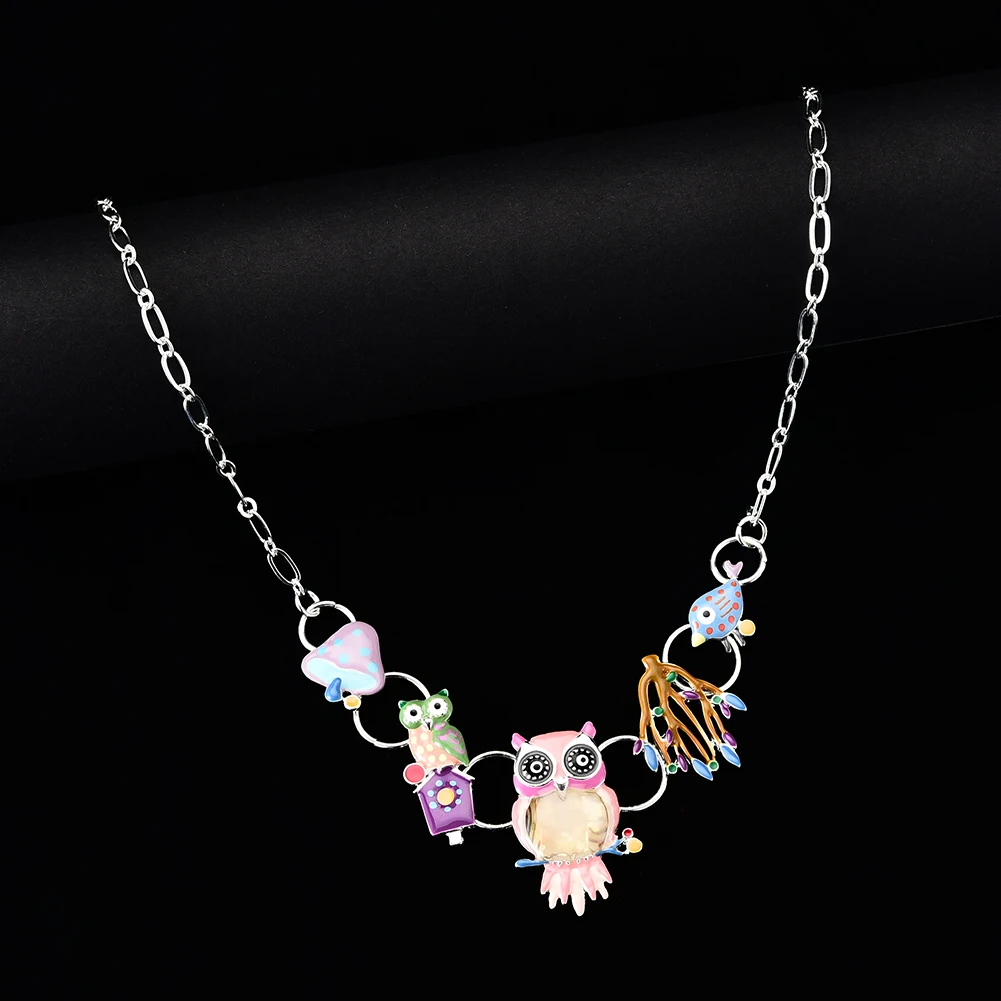 Ожерелье из эмалированного сплава в виде птицы слона утки подвесная цепочка