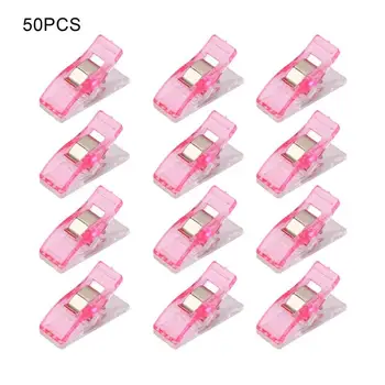 

50pcs Household Handmade Crafts Clip Patchwork Sewing Clips Pink High Quality Clover Wonder Plastic Clip