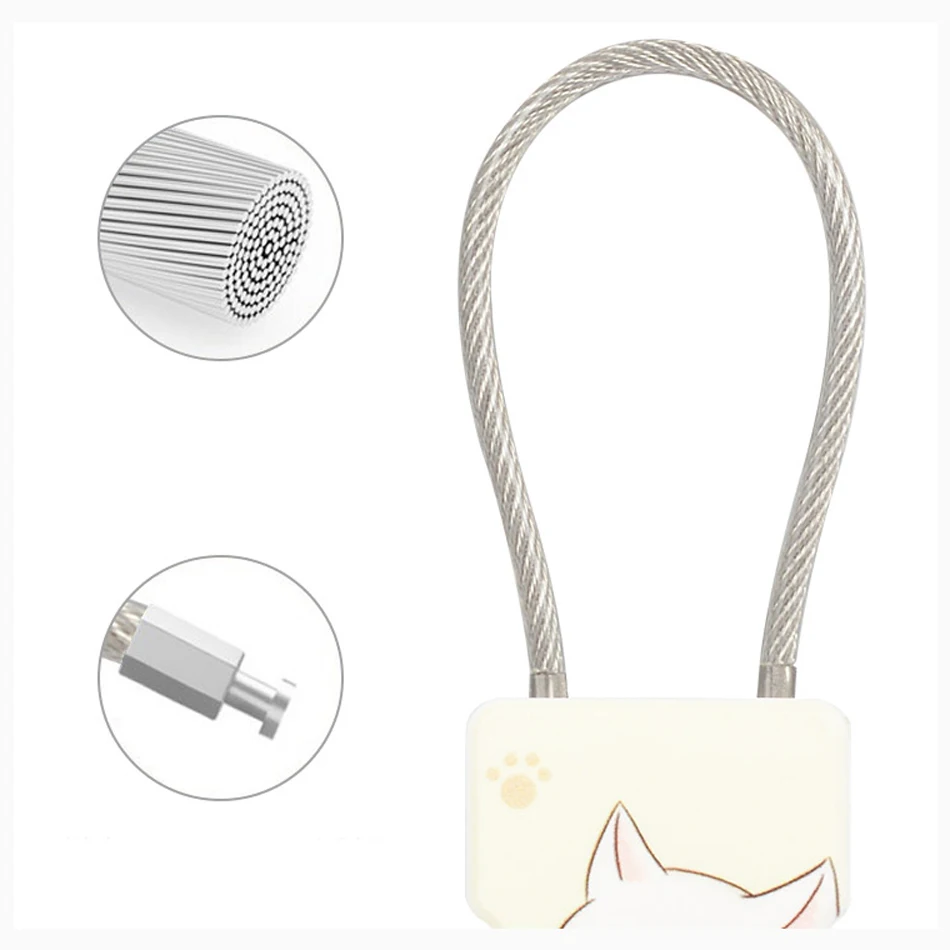 Портативный умный мини замок с отпечатком пальца, умный замок без ключа с отпечатком пальца, usb зарядка, водонепроницаемый замок с защитой от кражи