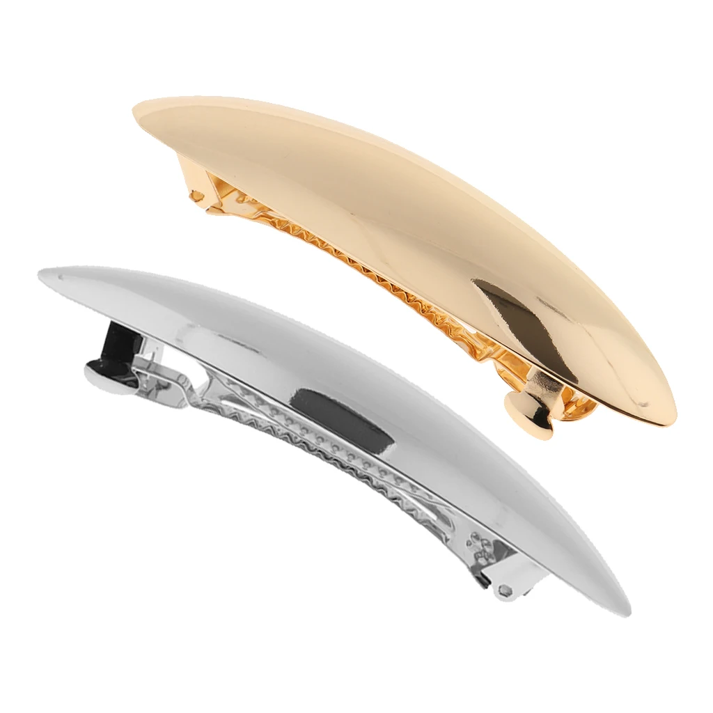 Elegant Leaf Automatic Spring Hair Barrette, Strong Holding Hairpin Jewelry Ponytail Holder Hair Clips Hair Ornament