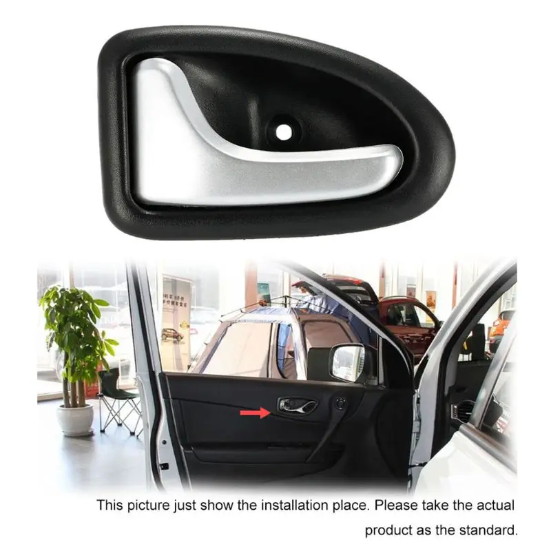 1 Pair Left / Right Black Chrome Car Cable Type Interior Door Handle For Renault for Renault Clio 2000-2009 for car accessories 1 Pair Left / Right Black Chrome Car Cable Type Interior Door Handle For Renault for Renault Clio 2000-2009 for car accessories