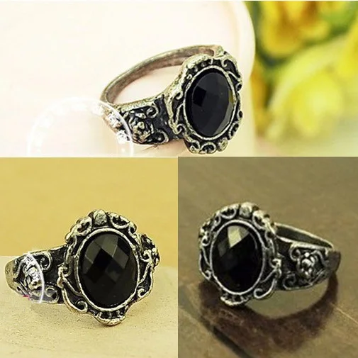 Модное винтажное женское кольцо на палец повседневное бронзовое с цветком и