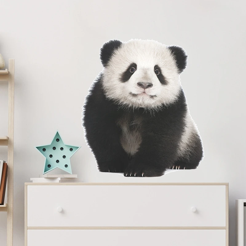 Hand drawn panda Wall Sticker mural art Living room bedroom cabinet decoration 