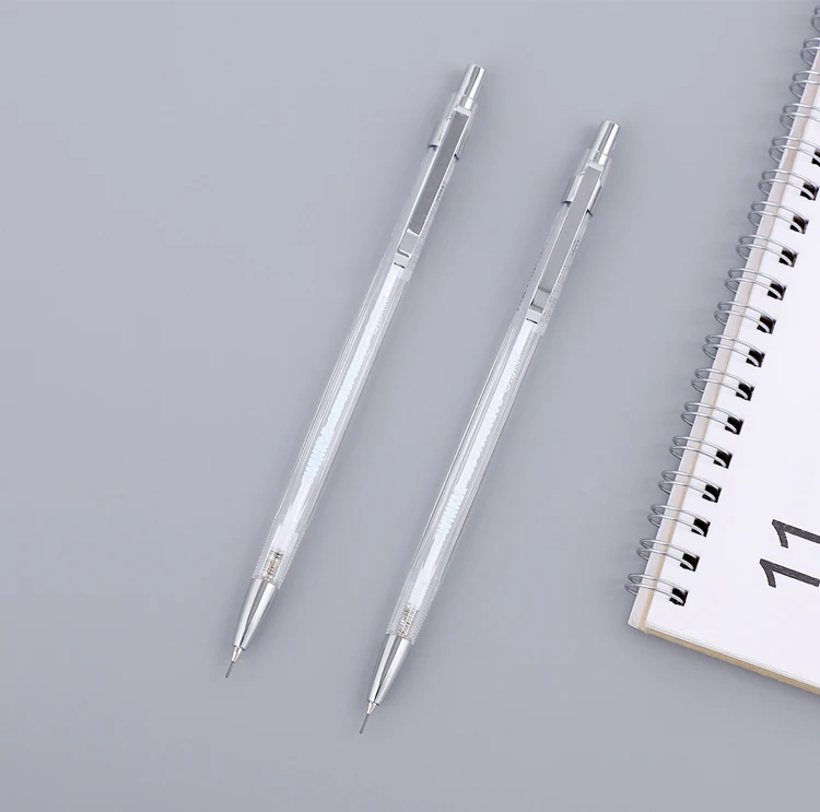 JIANWU 4PCS/set 0.5mm Creative simplicity laser Metal mechanical pencil refill writing Professional painting Student office