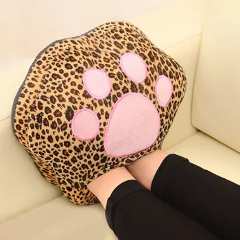 

USB Electric Heating Cartoon Plush Cat Claw Warm Foot Super Soft Hand Warmers Removable Washable Home Soft Cute Shoes US