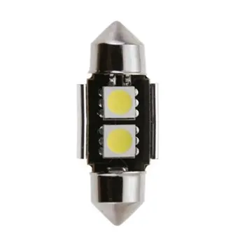 

Car Roof Signal Lamp Decoded Double-pointed White LED Bulb Automobile License Plate Reading Interior Light