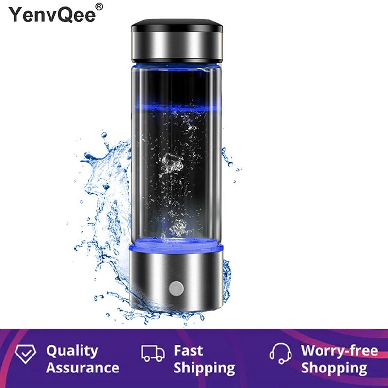 Hydrogen Generator Cup Water Filter 430ML Alkaline Maker Hydrogen-Rich Water Portable Bottle Lonizer Pure H2 Electrolysis