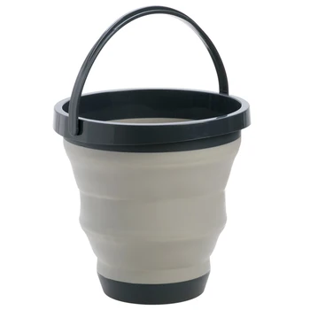 

Portable Collapsible Bucket with Sturdy Handle Plastic Large Capacity Folding Bucket for Hiking, Camping, Outdoor, Cleaning