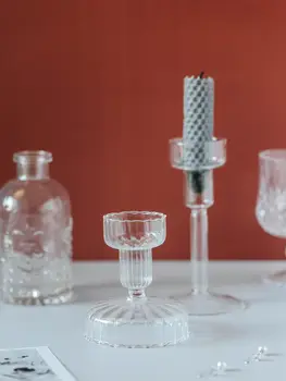 

Glass Candle Holders Candlestick Wedding Decoration Home Still Life Food Photography Props
