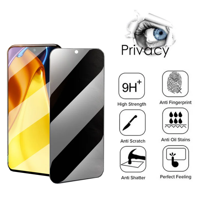 Protectores De Pantalla De Privacidad Para Poco X3 Pro Vidrio Protector  Antiespía Poko F3 Gt M3 Cristal Antiespia Poko X3 Nfc Pro Cristal Templado  Antispy Poco M4 Pro Glass Poco X4 Pro 