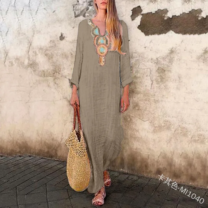 Bikini Cover Up Beach Tunic Wear Sarongs For Women Women's Swimsuits Dress On Swimsuit Woman Loose Cotton Neck Split