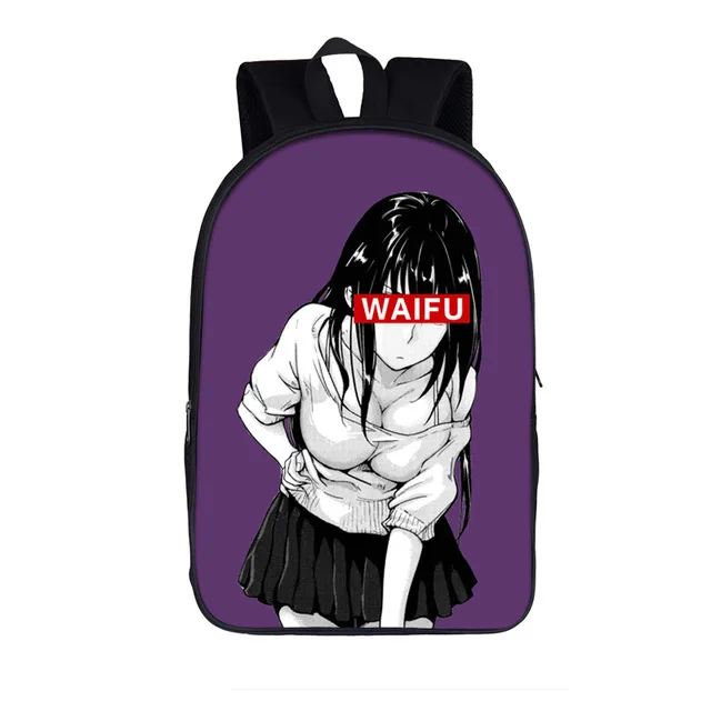 Sugoi Senpai аниме Waifu персонализированные шикарные школьные сумки с принтом для подростков школьный рюкзак женская сумка для книг