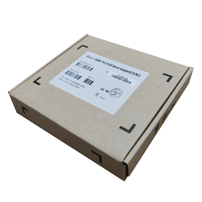 Адаптер I210 Ethernet сервера чип Intel PCIe2.1 X1 RJ45 с одним портом 1000 м|Сетевые карты| |