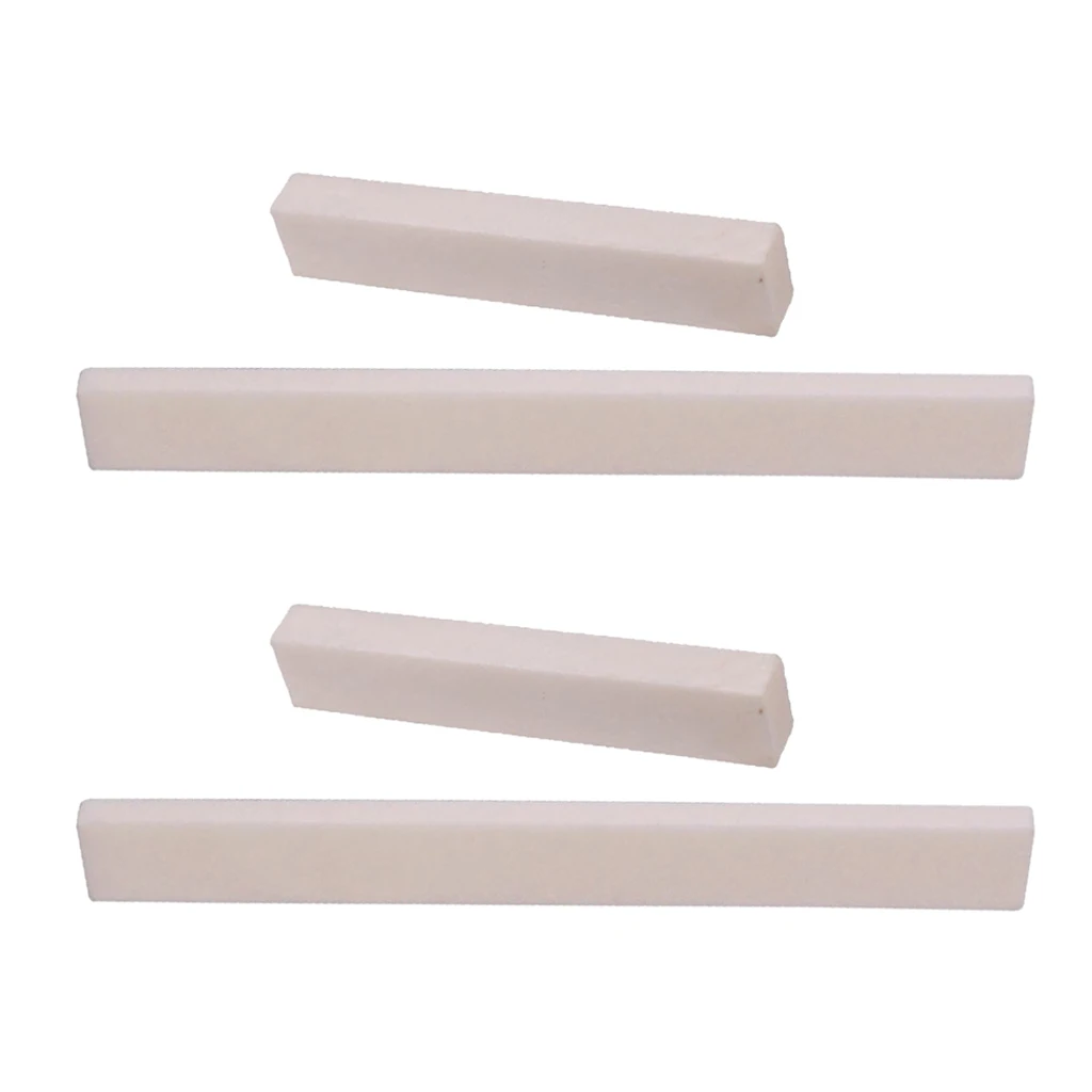 4 pack of DIY Bone Guitar String Bridges Nuts Saddle Blank for Electric Bass Acoustic Classical Mandolin Banjo Ukulele | Спорт и