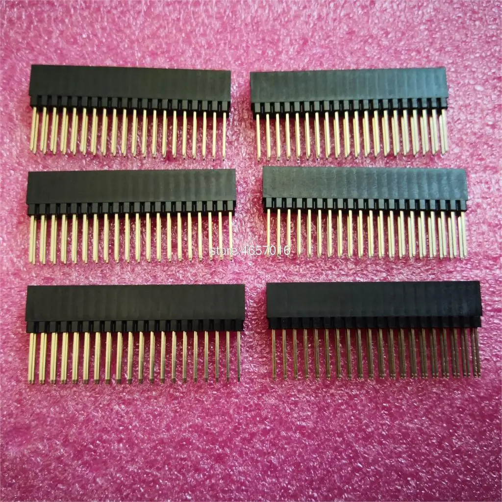 10 шт./лот 2 54 мм Шаг 2x20 Pin 40 женский двухрядный длинный штырьковый разъем PC104|Соединители| |