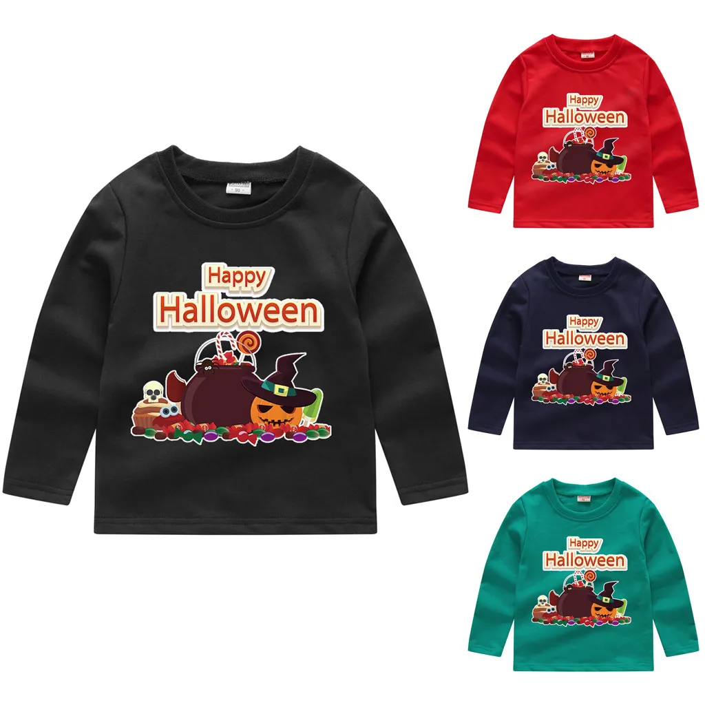 

Toddler Baby Kids Boys Girls Halloween Pumpkin Sweatshirt Pullover Tops shirt kids sweatshirts 2019 New moletom feminino inverno