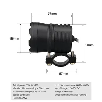 

Fog lamp Headlights Head 6000LMW 12V-80V DC Replacement Parts Spot Light