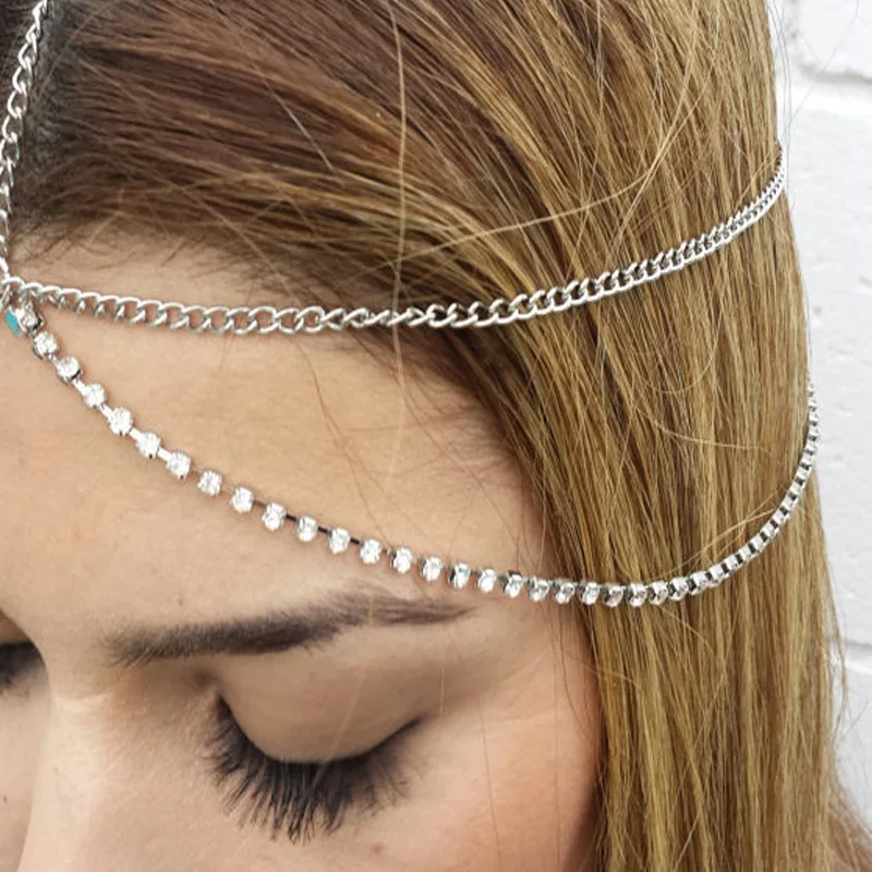 FUN BEAUTY европейский и американский новый стиль цепочка на голову модный сплав