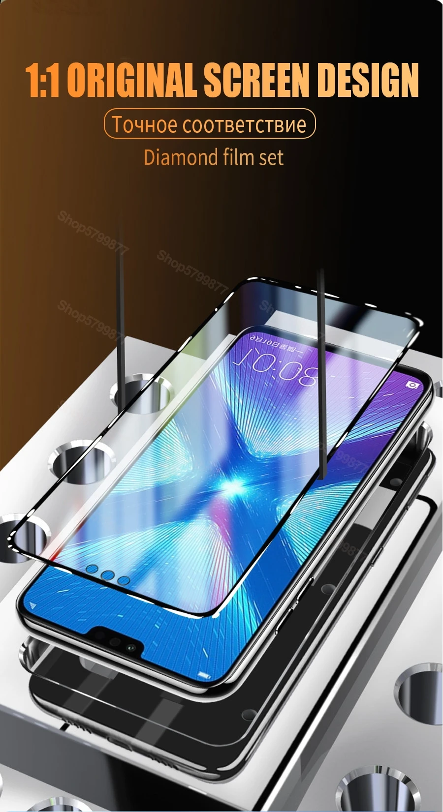 100D Protective Glass For Huawei Honor 8X 8A 8C 8S Tempered Screen Protector On Honor 9X 9A 9C 9S 9i 10i 20i 20S Play Glass Film phone protector