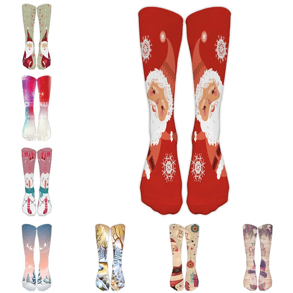 Повседневные Праздничные рождественские носки, Рождественские Длинные Спортивные Носки с рисунком лося, женские зимние носки для девочек, medias de mujer FN65