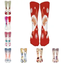 Повседневные Праздничные рождественские носки, Рождественские Длинные Спортивные Носки с рисунком лося, женские зимние носки для девочек, medias de mujer FN65