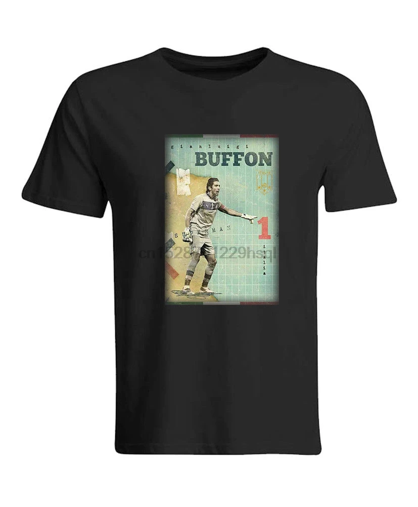 Gianluigi Buffon Italy Footballer Soccering Shirt T-Shirt Top Vintage Look |