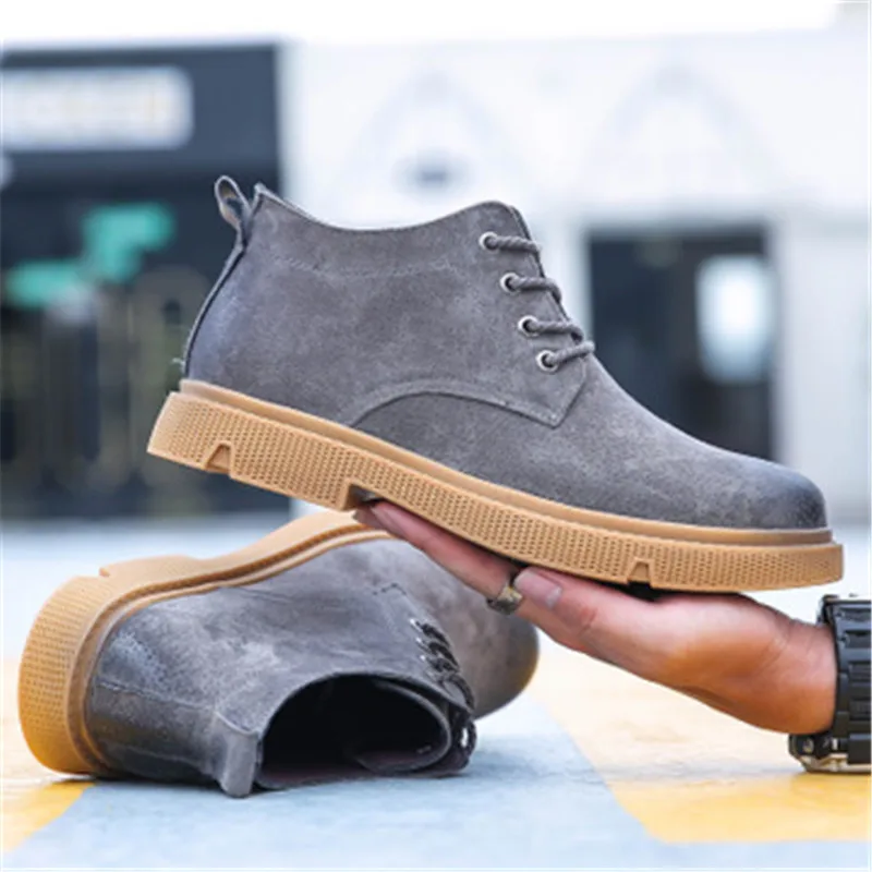 Men Waterproof Leather Boots Men High Top Sneaker Autumn Winter White Footwear Lace-Up Casual Shoes Male Hip Hop Plus Size 38-45