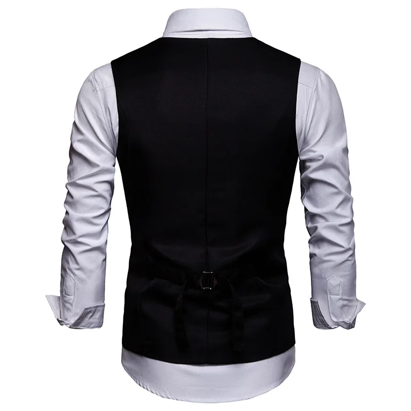 New Style Men Suit Waistcoat Korean-style Slim Fit Customizable Large Size Vest Photo Shoot Marriage Formal Dress