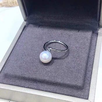 

New 925 Silver Fashion Adjustable Pearl Ring Settings Findings Mountings Parts for Oyster Edison Pearls Corals Jade Beads Stones