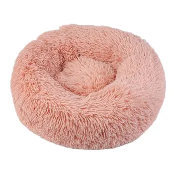 

Super Soft Dog Bed Round Washable Long Plush Dog Kennel Cat House Velvet Mats Sofa For Dog Chihuahua Dog Basket Pet Bed cute ins