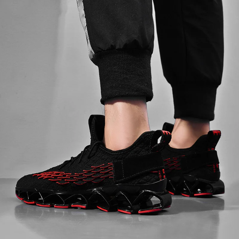 New Outdoor Men Free Running for Men Jogging Walking Sports Shoes High-quality Lace -up Athietic Breathable Blade Sneakers STW51