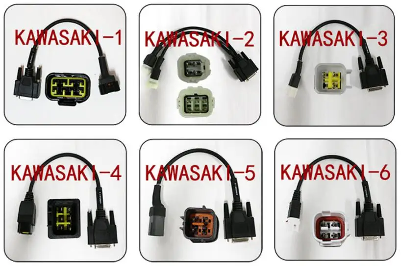 

Cables for Kawasaki Use for MST-500/MST-100P/MST-3000 Handheld Motorcycle Diagnostic Scanner Tool