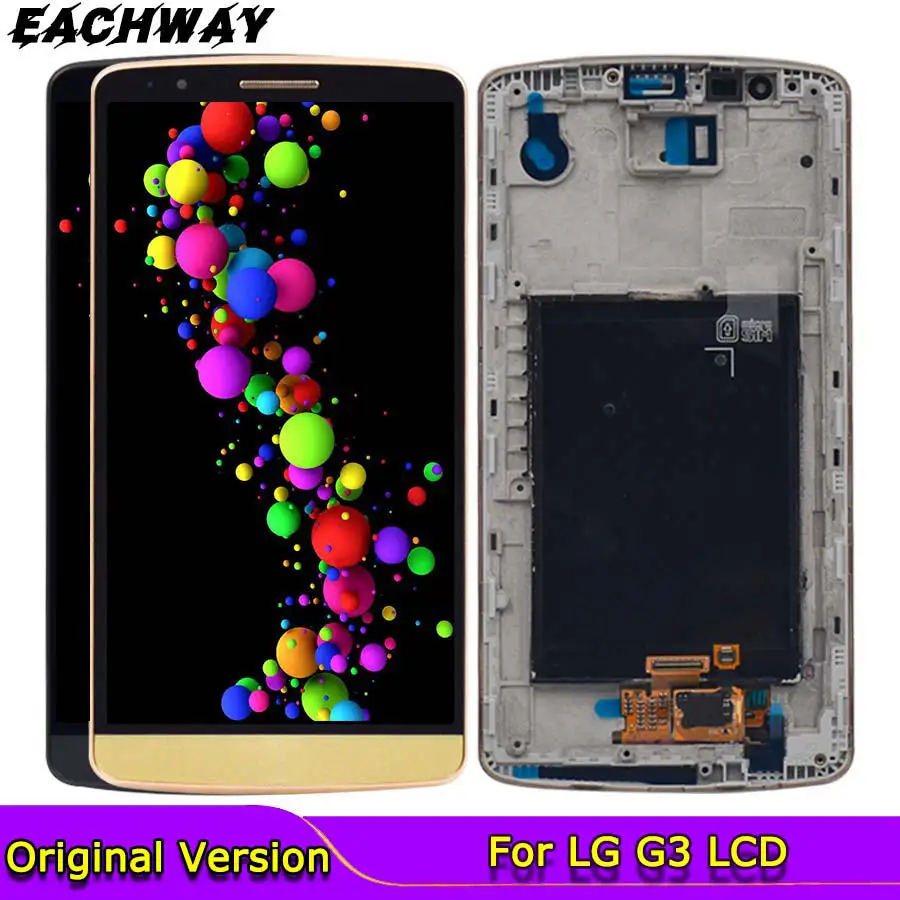 Оригинальный 5 &quotэкран для LG G3 LCD кодирующий преобразователь сенсорного экрана в